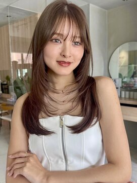 ミンクス渋谷スマートサロン(MINX shibuya smart salon) 【MINX】顔周り似合わせカット＋デザインカラーベージュ_渋谷