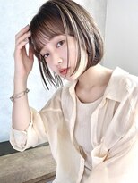 ディッセンバー 神宮前(December)&nbsp;小顔ボブミニボブ内巻きボブグレージュカラー20代渋谷原宿神宮前