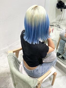 キオク(KIOX) ブルーカラー/水色カラー/ハイトーンカラー/ブリーチ/名古屋/栄