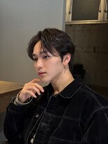 メンズココ メンズパーマ 韓国ヘア 日本橋店(MENS COCO)&nbsp;ニュアンスシースルーセンターパート