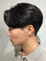 ニコ トウキョウ ヨコハマ(nico) メンズセンターパートウルフセンターパートニュアンスパーマ襟足