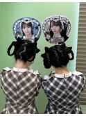 お揃いヘアメ