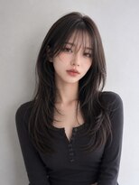 ネオリーブウリ 二子玉川店(Neolive uri) ミディアムヘア暗めカラーデザインカラーフェイスフレーミング