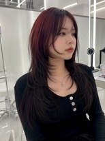 コア プラス 立川(COA PLUS)&nbsp;透明感カラー髪質改善ダブルカラー韓国レイヤーカット前髪顔周り