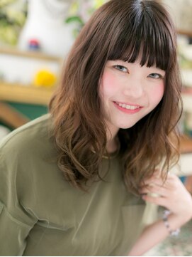 カバーヘア イヴ 戸頭店(COVER HAIR EVE) *EVE戸頭*くせ毛風揺れるモテミディ♪×重め前髪a