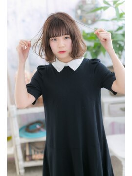 ミック 日暮里店(miq) シースルーバングがcute!Aラインの小顔ミディ