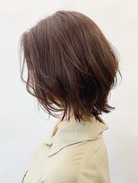 アイティー バイ アルバム 中野店(IT by ALBUM)&nbsp;レイヤーボブ_ウェーブパーマフォギーベージュ耳かけ_ba272781