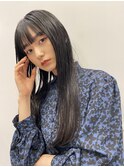 黒髪ロング/ストレートロング