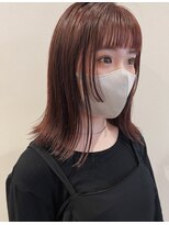 トリコ ショップアンドヘアサロン(tricot shop hair salon)&nbsp;オレンジカラー/外はねミディアム