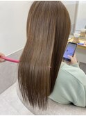 アッシュベージュ髪質改善カラー!