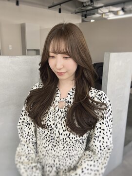 ジエクト カナウ(The Ect canow) レイヤーロング似合わせカットグレーベージュ透明感カラー小顔