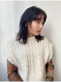ベージュインナーカラーショートボブレイヤーミディアム前髪