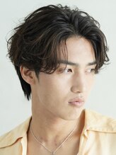 エリマバイフィフス 調布(elima by fifth) 調布フェザーパーマニュアンスパーマ毛流れセンターパートウルフ