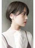 20代30代40代前下がり耳掛けショートボブ丸みショート◎