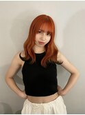 切りっぱなしボブ エアリーロング 美髪 ピンクブラウン