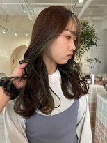 ピピバイヨーク(pipi, by yoke.) フェイスフレーミング/カーキグレージュ/ロング