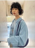 【curly bob】レイヤーボブ_ウェーブパーマ_前髪パーマ_ミニボブ