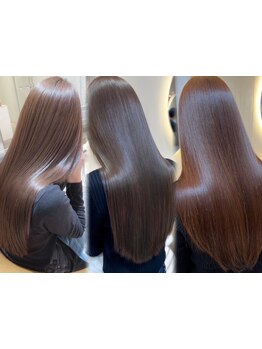 [究極の縮毛矯正+カット+トリートメント￥19800]艶と柔らかさ溢れるストレート[髪質改善/岐阜/縮毛矯正/関]