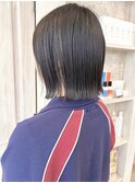 福山市Caary学生学割切りっぱなしボブナチュラルストレート10代