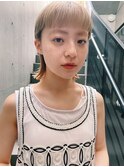 アンブレラカラーこなれミディイメチェンウェーブパーマ前髪
