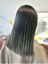 ヘアー アイス 御器所本店(HAIR ICI)&nbsp;20代髪質改善カラーブリーチなし冬カラー透明感アッシュオリーブ