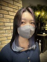 モナン 渋谷(Monan)&nbsp;ワンレンカーテンバンク×インナー水色カラー