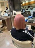 ピンクベージュハイトーンカラーブリーチ