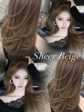 アイシー 表参道(ICY) シアーベージュ/ブリーチなしダブルカラー/レイヤーカット