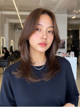 韓国/髪質改善/レイヤーカット/小顔/透明感/ブラウン