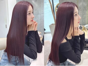 髪質改善サロン hearts. 熊本/縮毛矯正/レイヤーカット/ショートボブ【ハーツ】の写真/巻ける縮毛矯正’美髪矯正’ダメージを徹底的に抑えた柔らかく艶感のある自然なストレート[熊本/髪質改善]