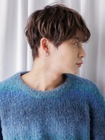 モッズヘア メン 仙台愛子駅前店(mod's hair men)&nbsp;20代30代ダークブラウンくせ毛風フェザーパーマショートb仙台