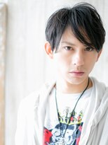 モッズヘア メン 南越谷南口店(mod's hair men)&nbsp;20代30代斜めバング決まるビジネスブラックフェザーショートa1