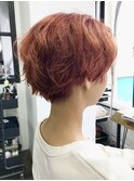 チェリーレッドオレンジ×マッシュショート
