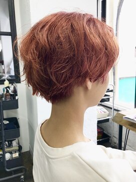 ヴェルダ 池袋店(verda) チェリーレッドオレンジ×マッシュショート