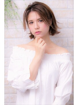 ソア 武蔵小杉(SOAR) ピンクグレージュボブルフ耳かけショートクールショート小顔ボブ