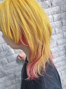 リアイス(Re:ICE) ミニウルフ/くすみブルー/流れるレイヤー/インナーハイライト