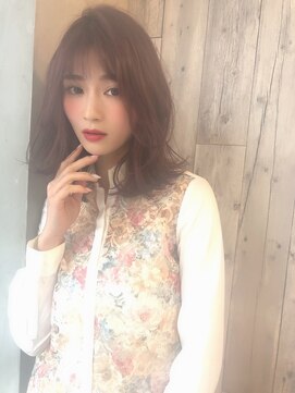 クシュ 所沢東口店(kusyu...) ダブルカラー×ハイライトカラー×メッシュカラー×こなれミディ