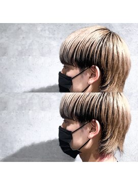 ゴールドシブヤ(GOALD SHIBUYA) ハイトーンダブルカラーセクションカラーマッシュウルフ