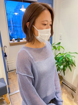 メルト 吉祥寺(melt) 外ハネくびれボブ大人可愛いベージュカラーグレージュカラー