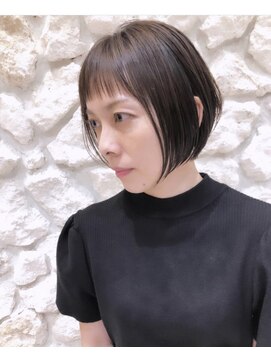 モアナバイヘッドライト 綱島店(Moana by HEADLIGHT) 【Moana綱島】#ショートボブ#ミニボブ#耳掛けボブ#黒髪#髪質改善