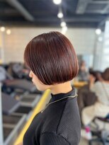 ソイクフ 四条大宮店(SOY-KUFU)&nbsp;20代30代40代イメチェン似合わせカットレッドブラウンボブ