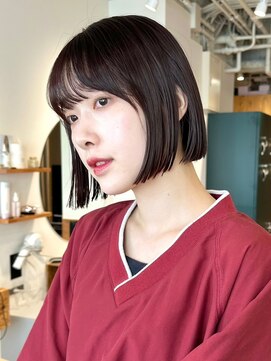 ノイカーム(noi Calm) 顔周りレイヤーカットグレージュカラーくびれボブショートカット