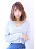 ことりベージュローライト大人かわいい小顔スリークボブ大人ボブ