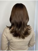 ブリーチなしマロンベージュ