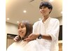 【贅沢癒】デザインカット＋デトックスカラー＋選べるヘッドスパ25分＋頭浸浴