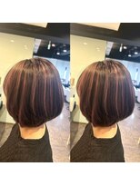 アンドバイモードケイズ (and by MODE K's)&nbsp;【サロンスタイル】ピンク系コントラストハイライト