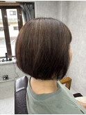 大人前下がりボブ/30~60代人気/ナチュラルボブ