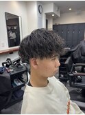 メンズマッシュパーマツイストスパイラル