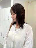 ミディアム　ボブ　レイヤーカット　顔周り　透明感　20代30代