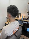 低めフェード+スパイキーショート